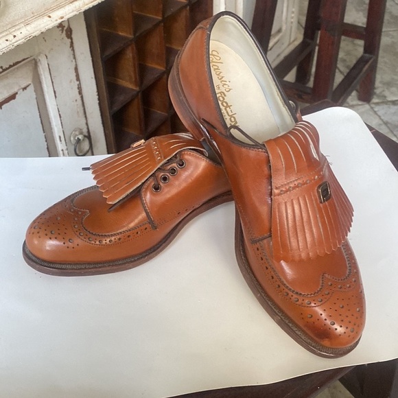 Other - Vintage  FootJoy 21st Century Tassel Golf Spikes Brown Shoes size 8